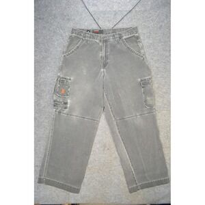 JNCO Jeans Cargo Pants Mens 36x31‎ Charcoal Extremes Army Twill Baggy Airborne
